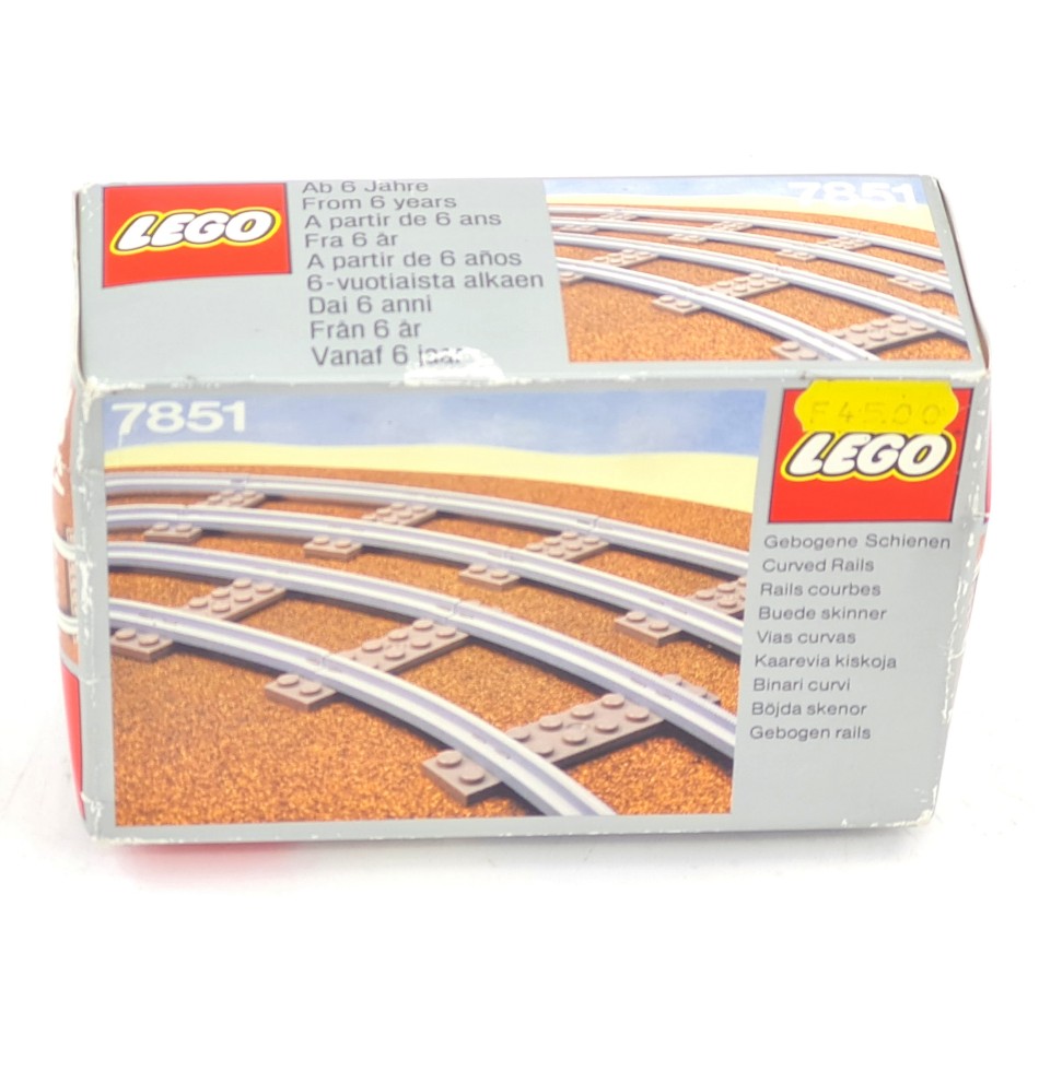 LEGO : Box MISB 7851 Curved Rails for 4.5V train (Square box edition)