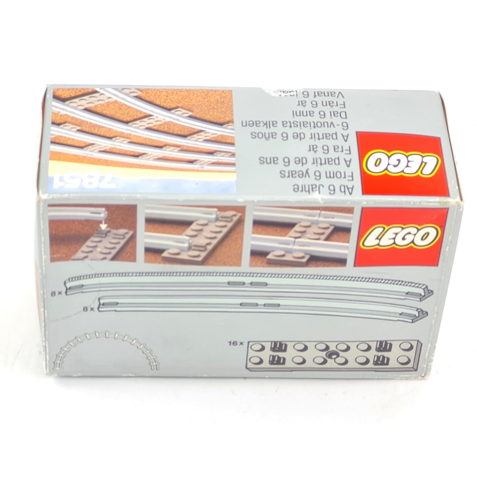LEGO : Box MISB 7851 Curved Rails for 4.5V train (Square box edition)