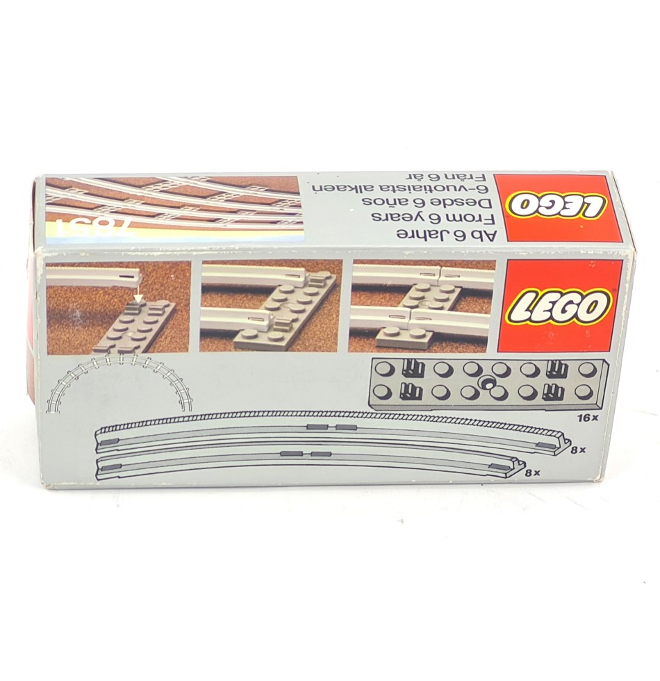 LEGO : Boite neuve 7851 Rails courbes train 4.5V